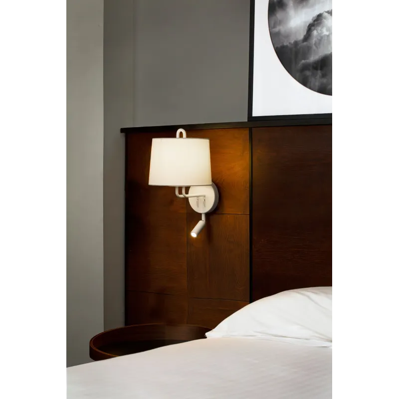 MONTREAL Lampe applique avec lecteur blanc/beige