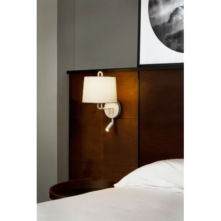 MONTREAL Lampe applique avec lecteur blanc/beige