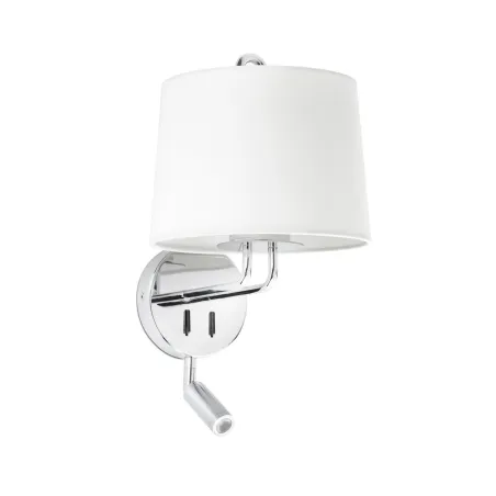 MONTREAL Lampe applique avec lecteur chrome/blanc