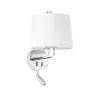 MONTREAL Lampe applique avec lecteur chrome/blanc