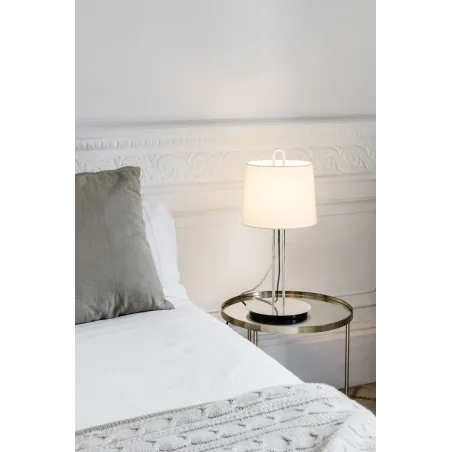 MONTREAL Lampe de table chrome/beig