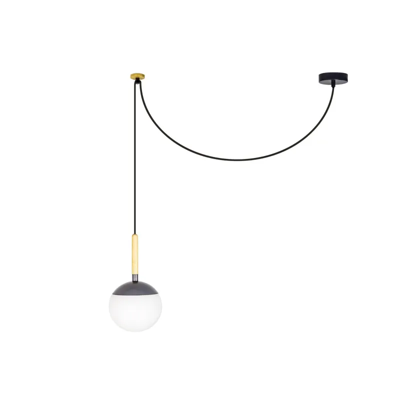 MINE PC Lampe Suspension gris foncé