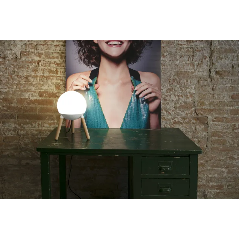 MINE GLASS Lampe de table blanche