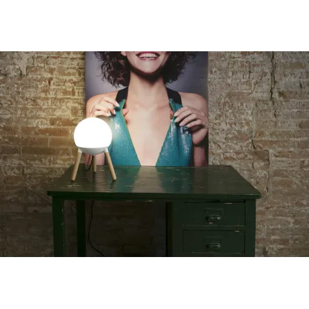 MINE GLASS Lampe de table blanche