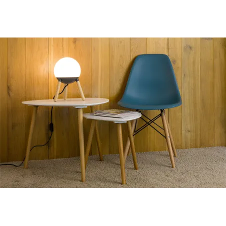 MINE GLASS Lampe de table grise