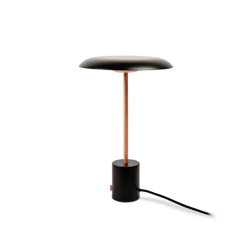 HOSHI Lampe de table noire et cuivre brossée