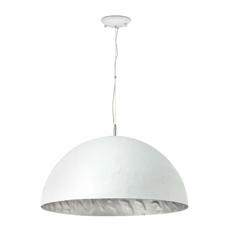 MAGMA Lampe suspension blanche et argent