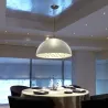 MAGMA Lampe suspension blanche et argent