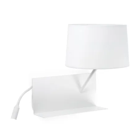 HANDY Lampe applique blanche avec lecteur LED droite
