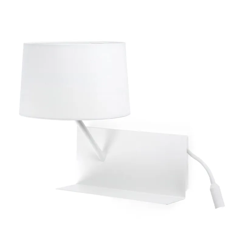 HANDY Lampe applique blanche avec lecteur LED gauche