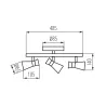 MILENO EL-3I B-AG Applique plafonnier 3 têtes