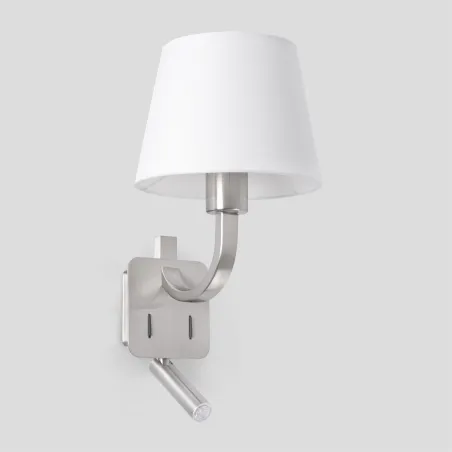 ESSENTIAL Lampe applique nickel mat avec lecteur LED