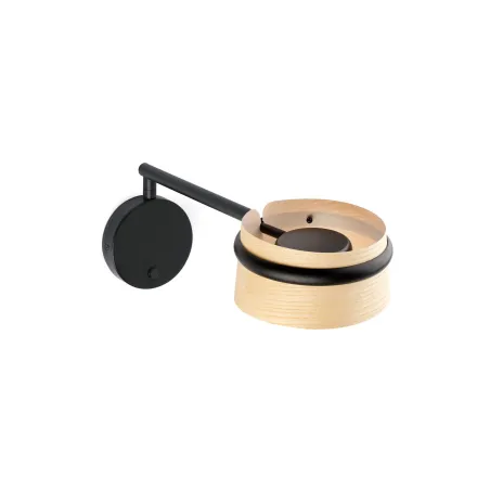 LOOP Lampe applique avec bras articulé frêne