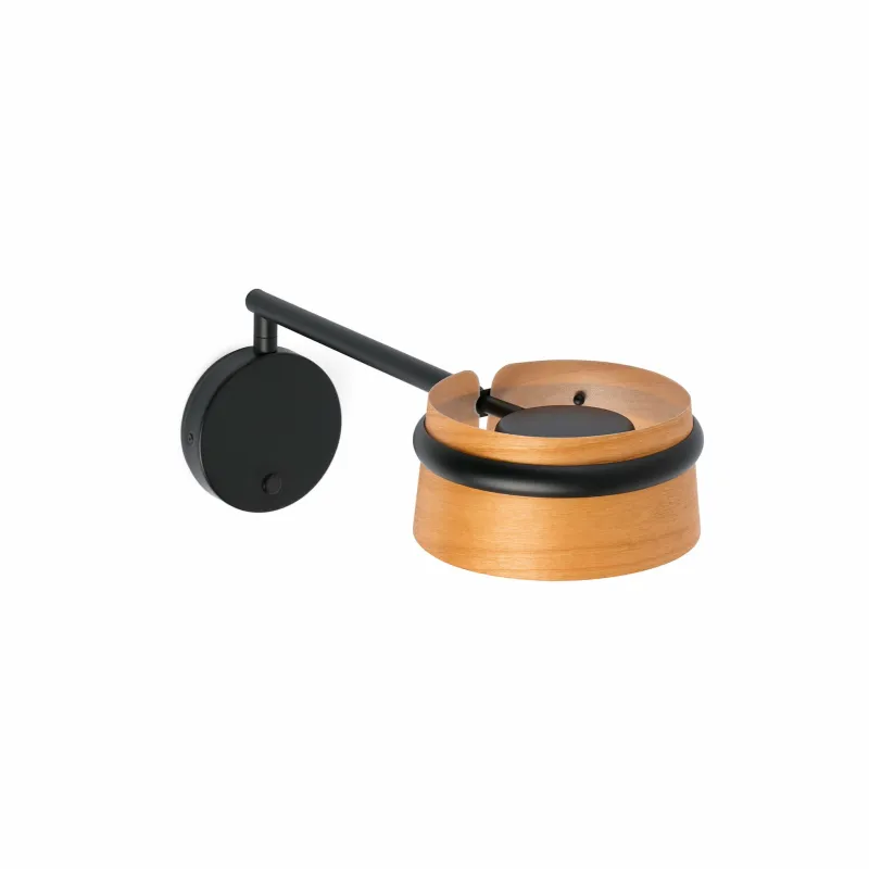 LOOP Lampe applique noire avec bras articulé