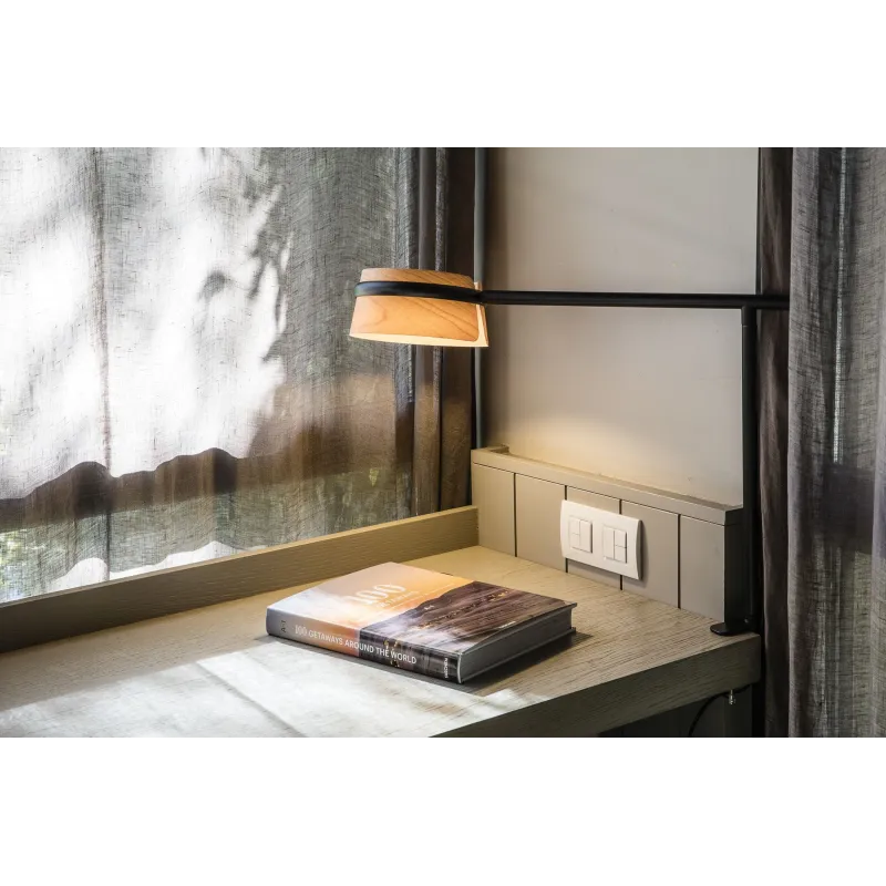 LOOP Lampe de table noire avec pince