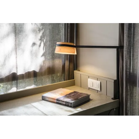 LOOP Lampe de table noire avec pince