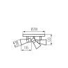 MILENO EL-3O B-AG Applique plafonnier 3 têtes