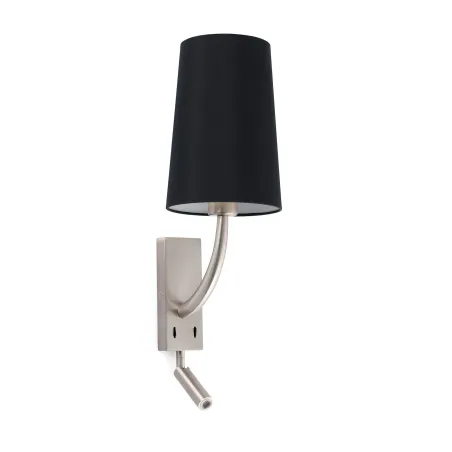 REM Lampe applique nickel mat/noire avec lecteur LED