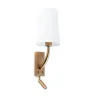 REM Lampe applique vieil or/blanc avec lecteur LED