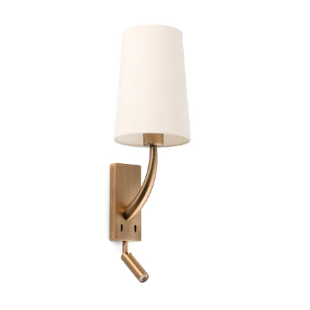 REM Lampe applique vieil or/beige avec lecteur LED