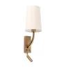 REM Lampe applique vieil or/beige avec lecteur LED