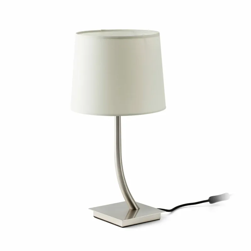 REM Lampe de table nickel/blanc