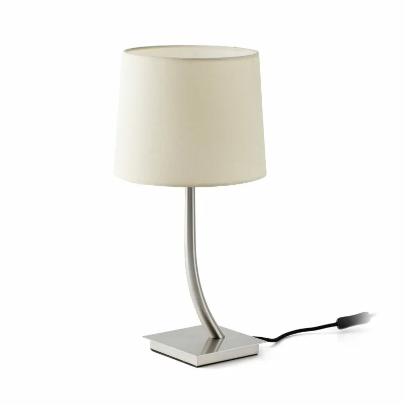 REM Lampe de table nickel/beig