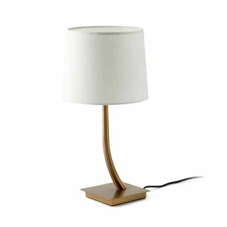 REM Lampe de table bronze/blanc