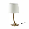 REM Lampe de table bronze/blanc