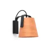 STOOD Lampe applique noire et bois