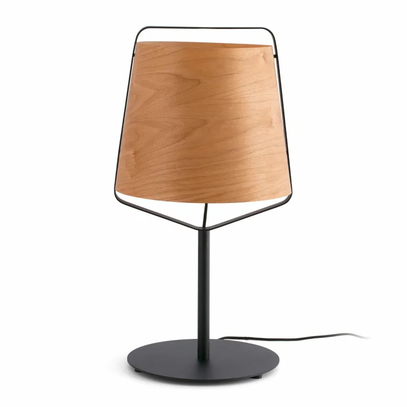 STOOD Lampe table moire et bois