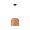 STOOD Lampe suspension noire et bois