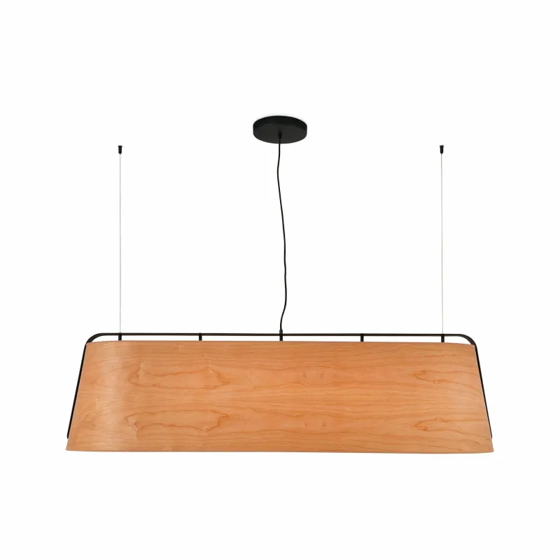 STOOD SUSPENSION 5XE27 NOIR + BOIS MAX 20W