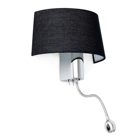 HOTEL Lampe applique noir avec lecteur