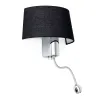 HOTEL Lampe applique noir avec lecteur