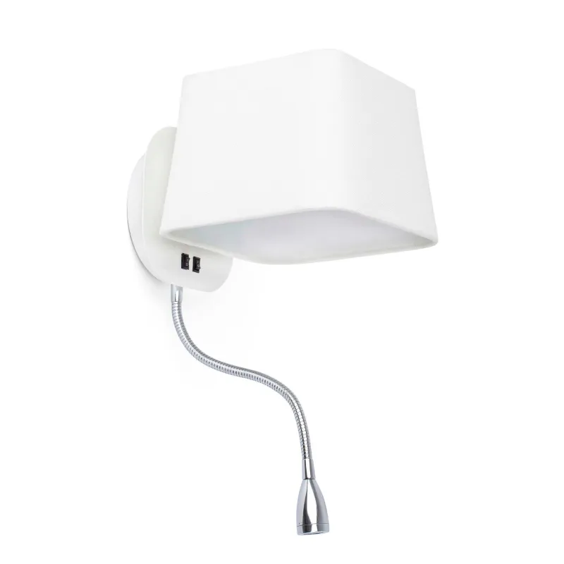 SWEET Lampe applique blanche avec liseuse