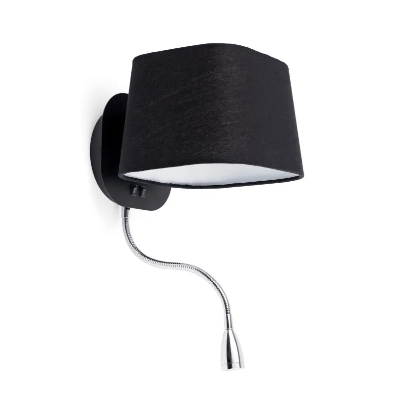 SWEET Lampe applique noir avec liseuse