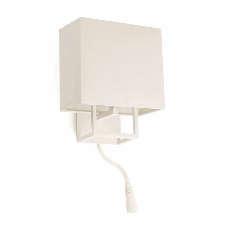 VESPER Lampe applique blanche avec lecteur LED