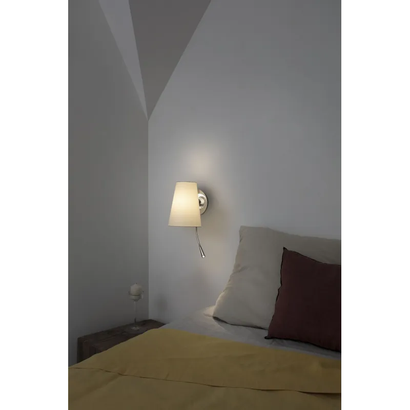 LUPE Lampe applique chrome avec lecteur LED