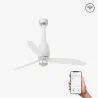 ETERFAN M LED Ventilateur blanc mat/transparent DC SMART