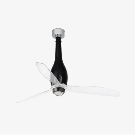 ETERFAN M LED Ventilateur noir brillant/transparent DC