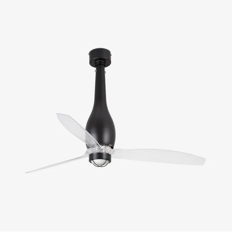ETERFAN M LED Ventilateur noir mat/transparent DC