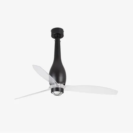 ETERFAN M LED Ventilateur noir mat/transparent DC