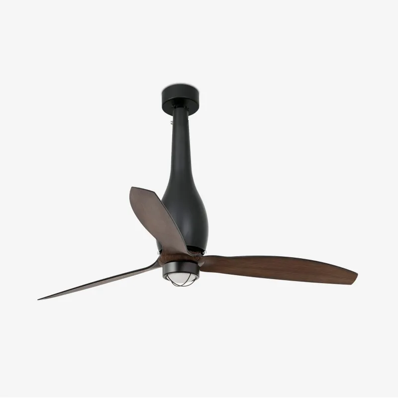 ETERFAN M LED Ventilateur noir mat/bois DC
