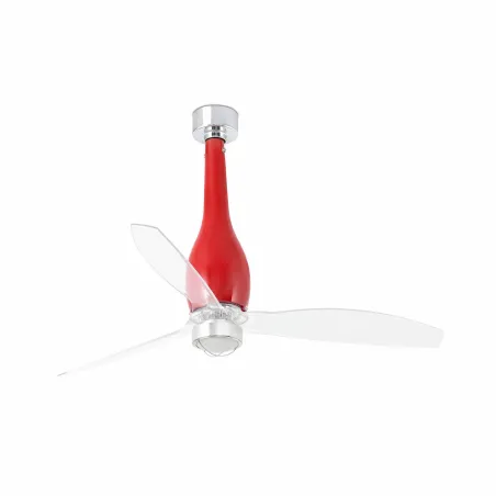 ETERFAN M LED Ventilateur rouge brillant/transparent DC