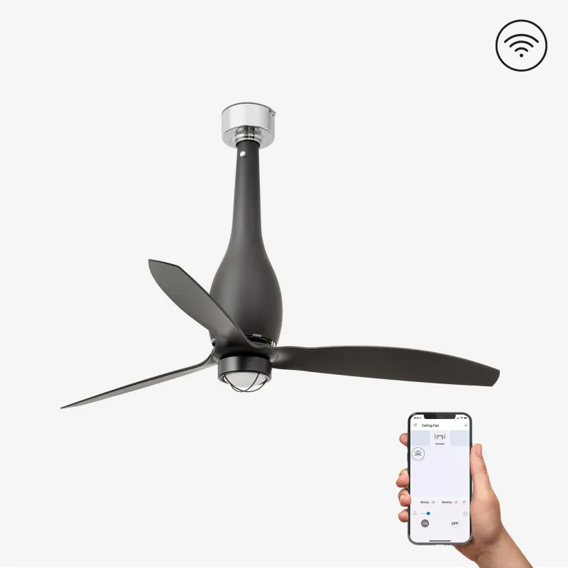 ETERFAN M LED Ventilateur noir mat DC SMART