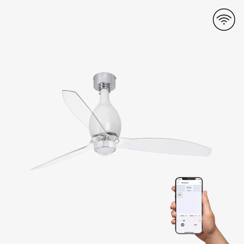 MINI ETERFAN M LED Ventilateur blanc brillant/transparent DC SMART