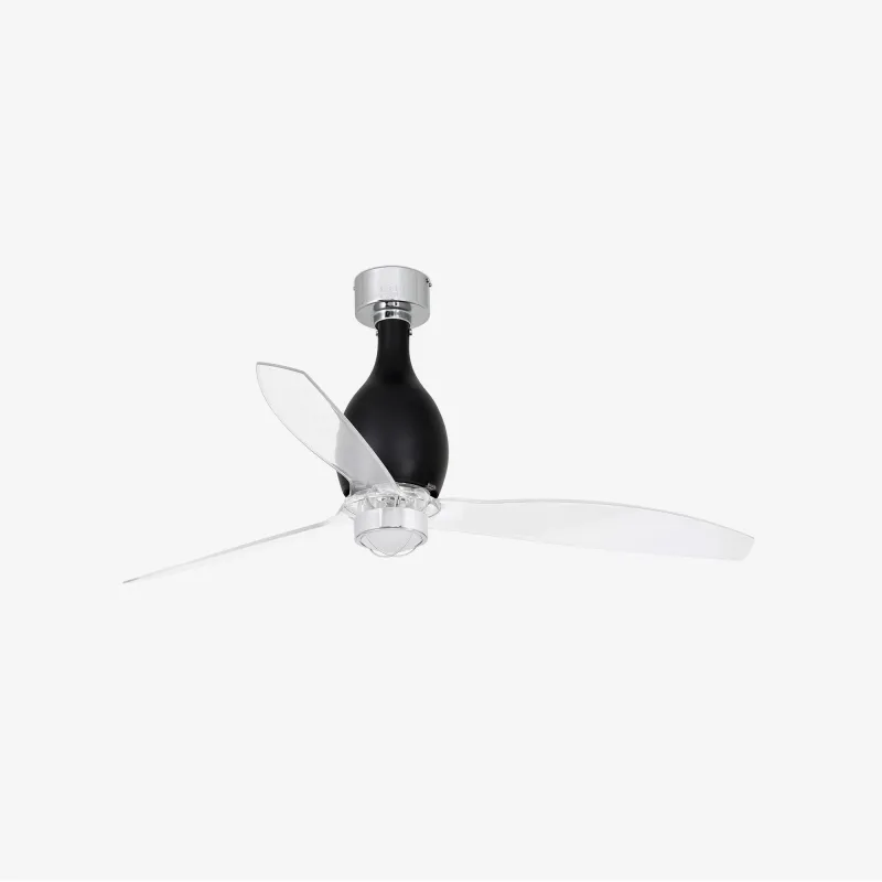 MINI ETERFAN M LED Ventilateur noir brillant/transparent DC