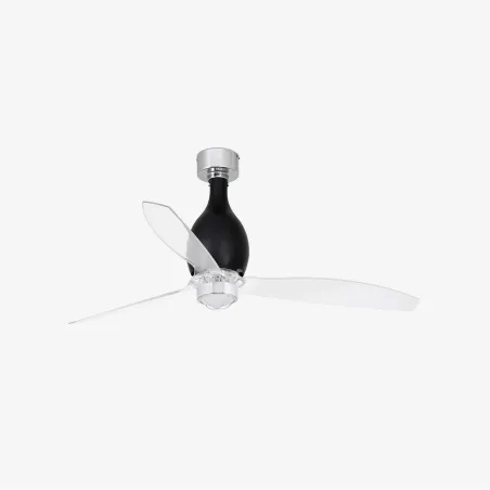 MINI ETERFAN M LED Ventilateur noir brillant/transparent DC