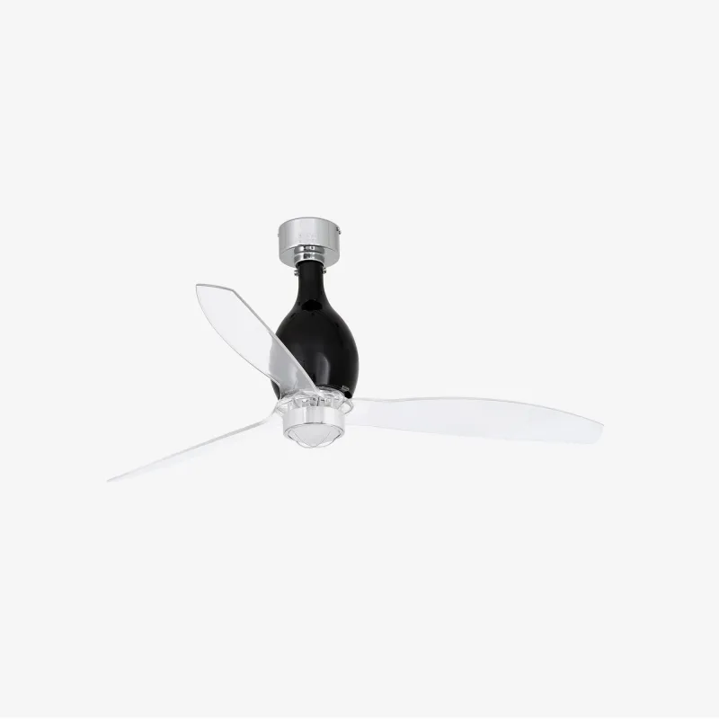 MINI ETERFAN M LED Ventilateur noir mat/transparent DC